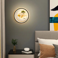 Light Luxury Wall Lamp Bedroom Living Room Background Wall Lamp High-end Chinese Mural