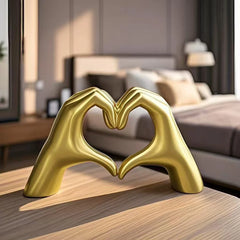 European style minimalist home decor gifts, bedroom desktop decoration, heart gesture ornaments