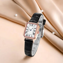 Women's Watch, Quartz Watch, Simple Fashion Casual Watch, Small Elegant Leather Strap, Square