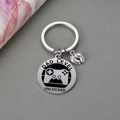 New Expecting Dad First Time Father's Day, Daddy To Be, Soon To Be New Dad Announce Pregnancy, Dad Level Unlocked Key Chain Gift