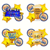 1set Large Best Dad Trophy Foil Balloons Spanish Father's Day Trophy Balloons Father's Day Party Decorations Dad Favorat Gifts