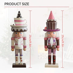 Christmas Nutcracker Soldier Children's Gift Cake Cream Wooden Handicraft Puppet Doll Desktop Ornament New Year Home Decoration