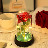 Valentine Day Gift Eternal Rose Flower Colorful Luminous Ornament