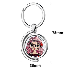 Personalised Double Side Picture Keychain Custom Photo Memorial Photograph Keyring for Family Father Mother’s Day Gfit Key Chain
