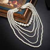 Multilayered Imitation Pearl Necklace for Woman Luxury Jewelry High Quality Fashion Woman Necklaces