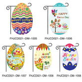Easter Theme Egg Flag Scene Layout Decoration, Oval, Creative, Western, Holiday, Party, New