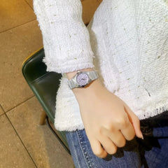 2025 Luxury Women's Quartz Movement Watch with 28MM Purple Dial Waterproof Multifunctional Steel Belt Exquisite Ladies Watches