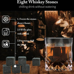 Fathers Day Gifts for Dad,Whiskey Ice Stone Box Present