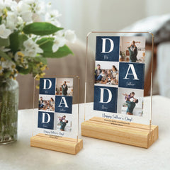 Personalized Father Photo Couple Collage for Dad Men Mom Home Customized