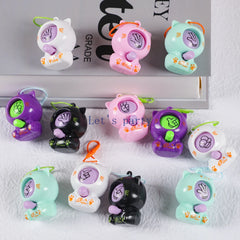 10Pcs Mini Cute Cat Rock-paper-scissors Keychain Toys for Kids Birthday Party Favors Goodie Bag Baby Shower Wedding Guests Gifts