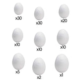 Foam Eggs Blank White Smooth for Crafts Making Easter Eggs Polystyrene Eggs for Handmade Ornaments Decorating Halloween Spring