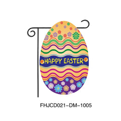 Easter Theme Egg Flag Scene Layout Decoration, Oval, Creative, Western, Holiday, Party, New