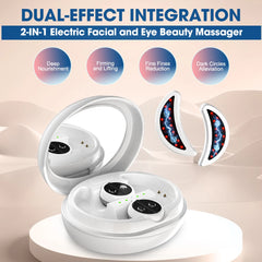 Ems Pulse Microcurrent Eye Massager Red Light Therapy Face Lifting Device Fatigue Relief Lighten Dark Circles Eye Bag Removal
