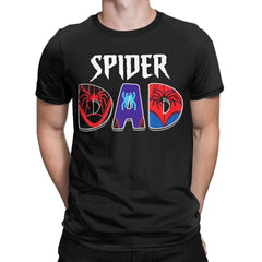 Spider Man Dad Father's Day Matching Family Birthday T Shirt Men's 100% Cotton T-Shirt Round Collar Tees Short Sleeve Clothing