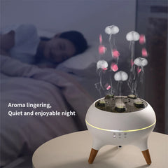 Flame Air Humidifier Dynamic Jellyfish Aroma Diffuser with Colorful Gradient