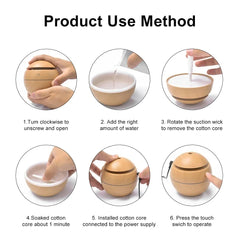 Home Wood Grain Air Humidifier Purifier Aroma Diffuser USB Ultrasonic Cool Mist Sprayer Essential Oil Fragrance