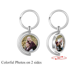 Personalised Double Side Picture Keychain Custom Photo Memorial Photograph Keyring for Family Father Mother’s Day Gfit Key Chain