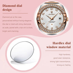 Luxury Diamond Brand Womens Watches Top Waterproof Ultra Thin Ladies Watch Rose Gold Luminous Calendar Quartz Clock Female 2024