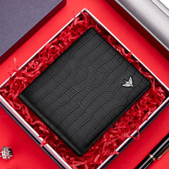 Slim Leather Wallet for Men Minimalist Front Pocket Thin Stylish with ID Window