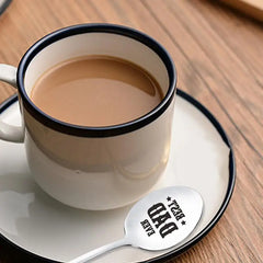 Dad Ice Cream Stainless Steel Engraved Coffee Spoon Cute Emotional Gift For Christmas Thanksgiving Father's Day Cool Gifts