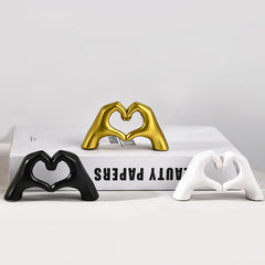 European style minimalist home decor gifts, bedroom desktop decoration, heart gesture ornaments