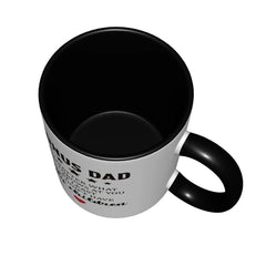 Bonus Dad Gifts for Fathers Day Dad Birthday Unique Step Dad Mugs With Black Handle Birthday Coffee Mugs Ceramic Tea Cups 11oz