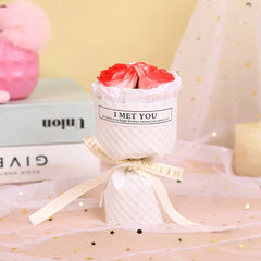 New Soap Rose Bouquet Valentine'S Day Birthday Gift for Girlfriend Gift 3 Heads Artificial Flowers Wedding Home Party Decoration