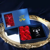 6 Rose Flower Gift Box Necklace Earrings Ring Box For Girlfriend