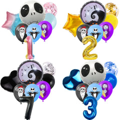 The Nightmare Before Christmas Halloween Theme Birthday Party Decoration Latex Digital Balloon Set Baby Shower Kid Boy Girl Gift