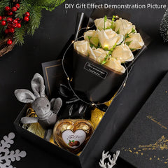 Valentines Day Gift Artificial Flower Rose Soap Bouquet Gift Box Flower