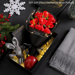 Valentines Day Gift Artificial Flower Rose Soap Bouquet Gift Box Flower