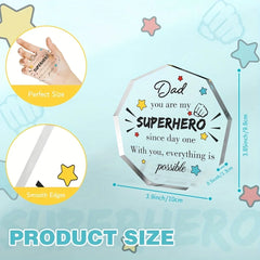 Dad Gifts Cool Mens for Dad Men Clear Acrylic Plaque Sentimental Gifts for Dad Birthday Gifts for Father in Law Papa Step Dad