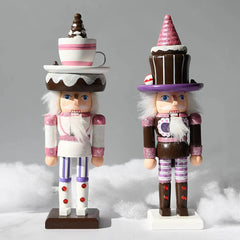 Christmas Nutcracker Soldier Children's Gift Cake Cream Wooden Handicraft Puppet Doll Desktop Ornament New Year Home Decoration