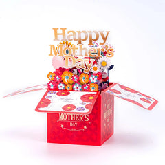 Mother's Day Cards HAPPY MOTHER'S DAY 3D Pop-Up Paper Flower Greeting Card Box