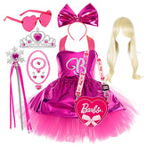 Kids Halloween Cosplay Costume Summer Clothing Children Carnival Costumes Girls Pink Princess Dress Birthday Party Dresses