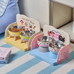 Elevated Pet Feeding Table For Cats Dogs Anti Splash Spill Proof Easy To Install And Clean Pet Food Water Bowl Stand Feeder