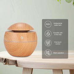 Home Wood Grain Air Humidifier Purifier Aroma Diffuser USB Ultrasonic Cool Mist Sprayer Essential Oil Fragrance