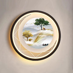 Light Luxury Wall Lamp Bedroom Living Room Background Wall Lamp High-end Chinese Mural
