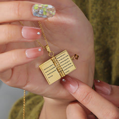 Qitian Custom Envelope Necklace For Women Personalized Valentine Day Gift For Girlfriend Customize Text Inside Envelope Jewelry