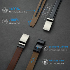 Mens Belt Genuine Leather Luxury Belt Metal Automatic Alloy Buckle Fashion