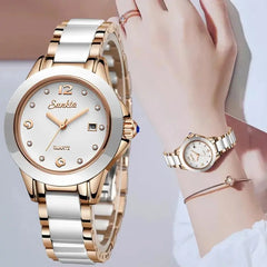 Fashion Women Watch Rose Gold Ladies Bracelet Watches Girl