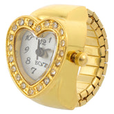 Women Finger Watch Heart Shape Finger Ring Watch Female Valentine's Day Gift
