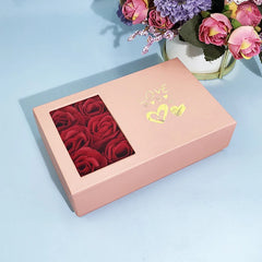6 Rose Flower Gift Box Necklace Earrings Ring Box For Girlfriend