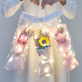 Mothers Day Dried Flower LED String Lights Bouquet