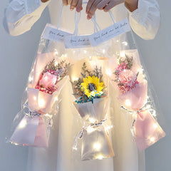 Mothers Day Dried Flower LED String Lights Bouquet