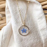 Forget-Me-Not-Necklace, Floral Necklace, Botanical Necklace, Botanical Necklace