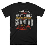 Grandad Is My Favourite Name Funny Men T shirt for Fathers Day Birthday Size S 5 XL