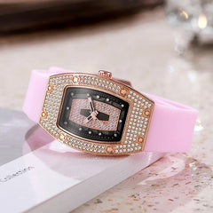 New Top Luxury Watches For Woman Famous Crystal Silicone Jelly Quartz Watch