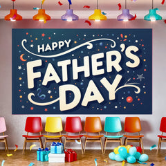 Happy Father's Day Banner Father's Day Party Decoration Backdrop Family Gathering Photography Background Props Wall Poster