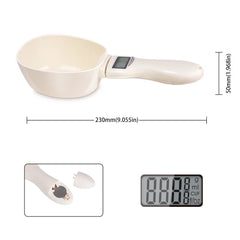 Pet Food Scale LCD Electronic Precision Weighing Tool Dog Cat Feeding Food Measuring Spoon Digital Display Kitchen Scale